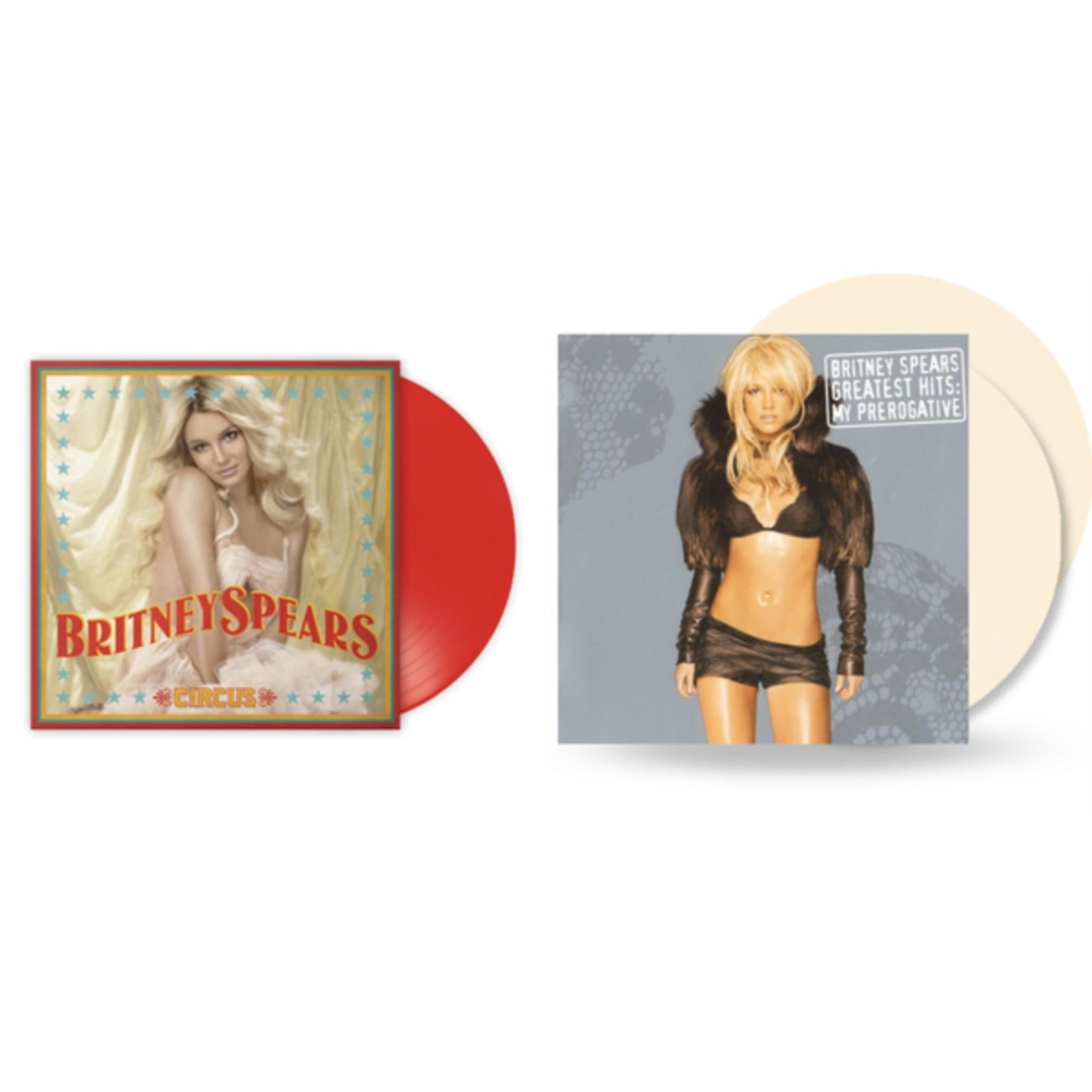 Britney Spears - Circus (Red LP Vinyl/Import) & Greatest Hits: My Prerogative (2LP/Cream Vinyl/Import)