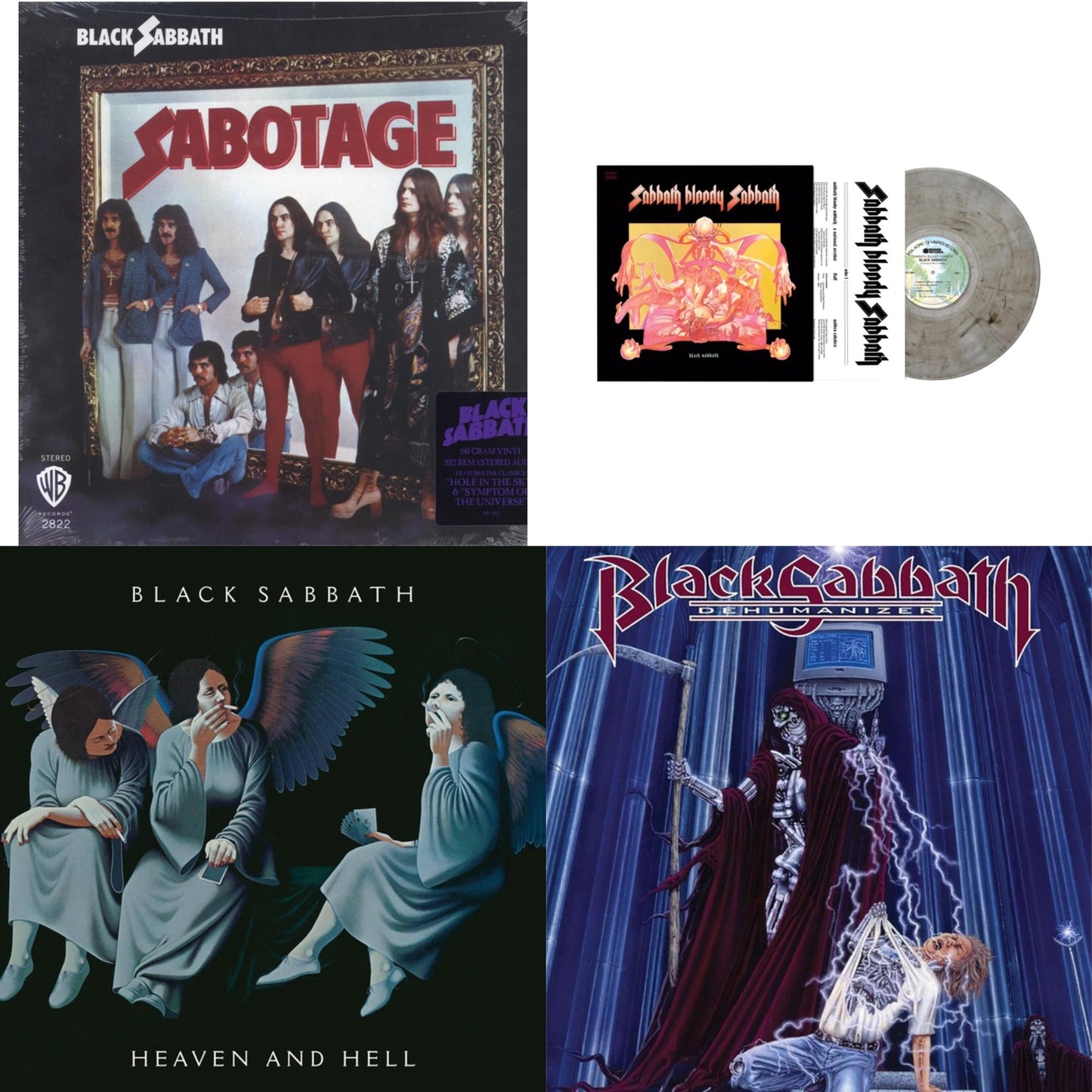 Black Sabbath - Sabotage (180G) & Sabbath Bloody Sabbath (Smoky LP Vinyl) (Syeor) & Heaven & Hell (Deluxe/2LP) & Dehumanizer (Deluxe Edition/2LP) (Rocktober)