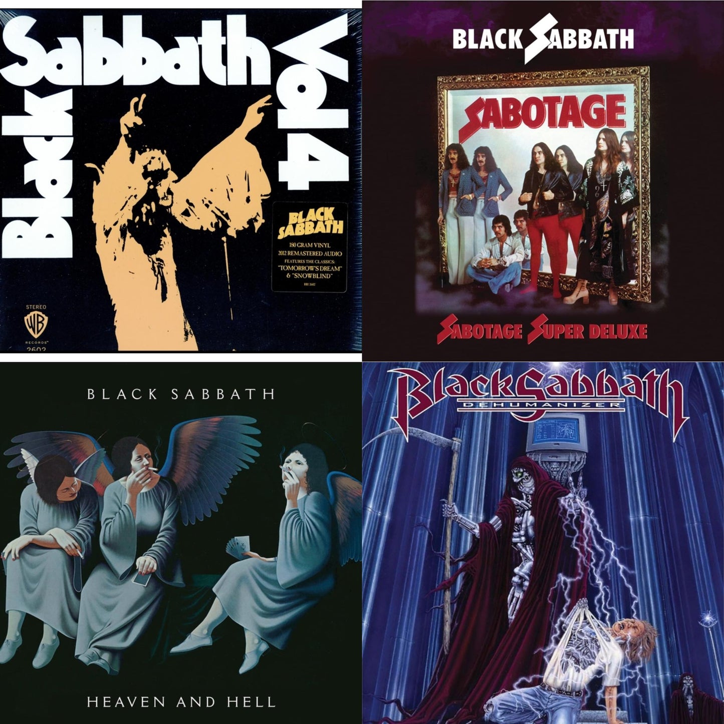 Black Sabbath - Vol. 4 (180G) & Sabotage (Super Deluxe Edition/4LP/7Inch) & Heaven & Hell (Deluxe/2LP) & Dehumanizer (Deluxe Edition/2LP) (Rocktober)