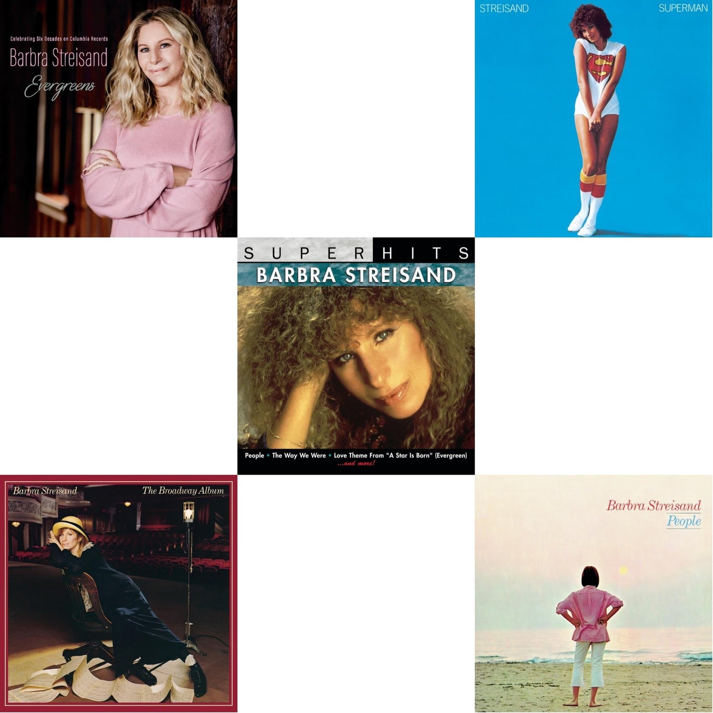 Barbra Streisand - Evergreens : Celebrating Six Decades On Columbia Records & Broadway Album & Super Hits & Superman & People - CD Bundle