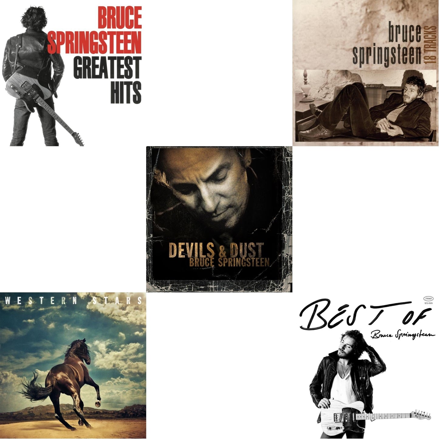 Bruce Springsteen - Greatest Hits (2 LP/150G Vinyl/Dl Code) & Western Stars (2LP/150G) & Devils & Dust & 18 Tracks & Best Of Bruce Springsteen (2LP)