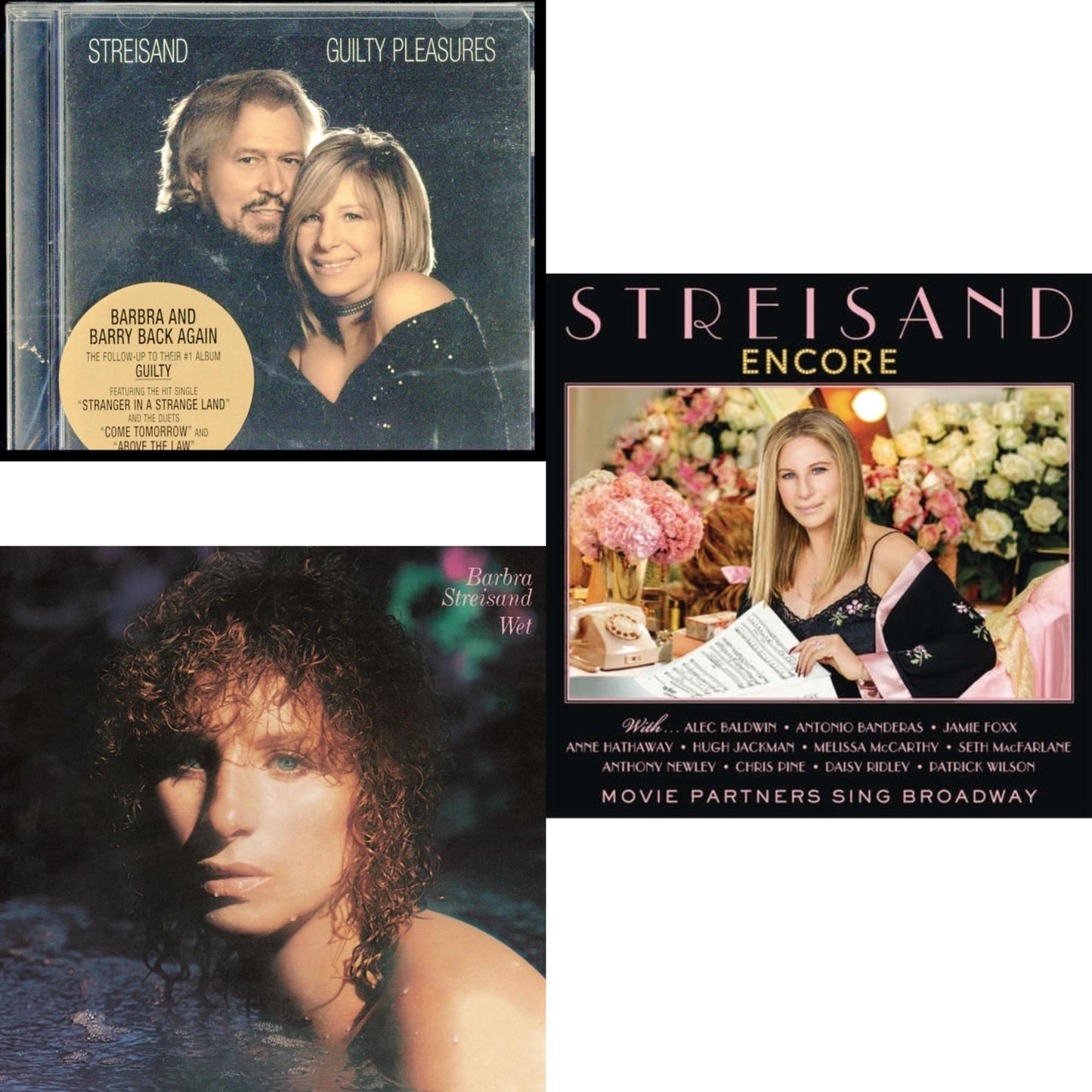 Barbra Streisand - Guilty Pleasures & Wet & Encore: Movie Partners Sing Broadway - CD Bundle