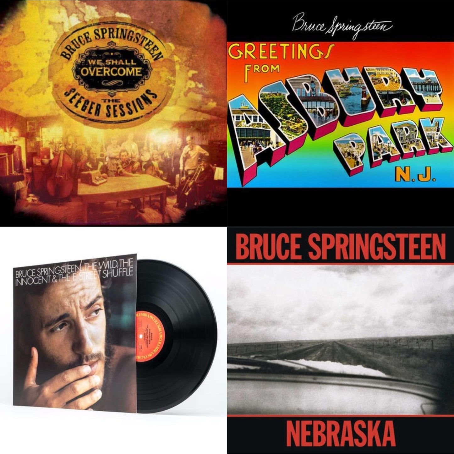 Bruce Springsteen - We Shall Overcome: Seeger Sessions (2LP/180G) & Greetings From Asbury Park N.J. (180G) & Wild The Innocent & The E Street Shuffle (180G) & Nebraska (180G)