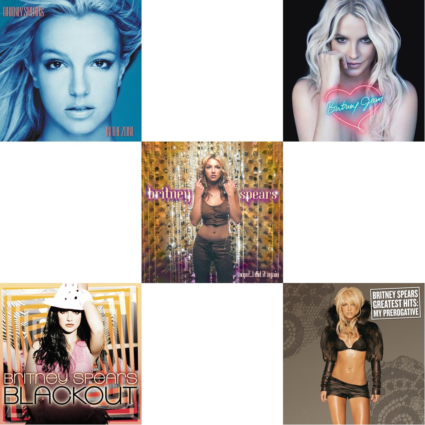 Britney Spears - Oops!... I Did It Again & Blackout & In The Zone & Britney Jean & Greatest Hits : My Prerogative (2LP)