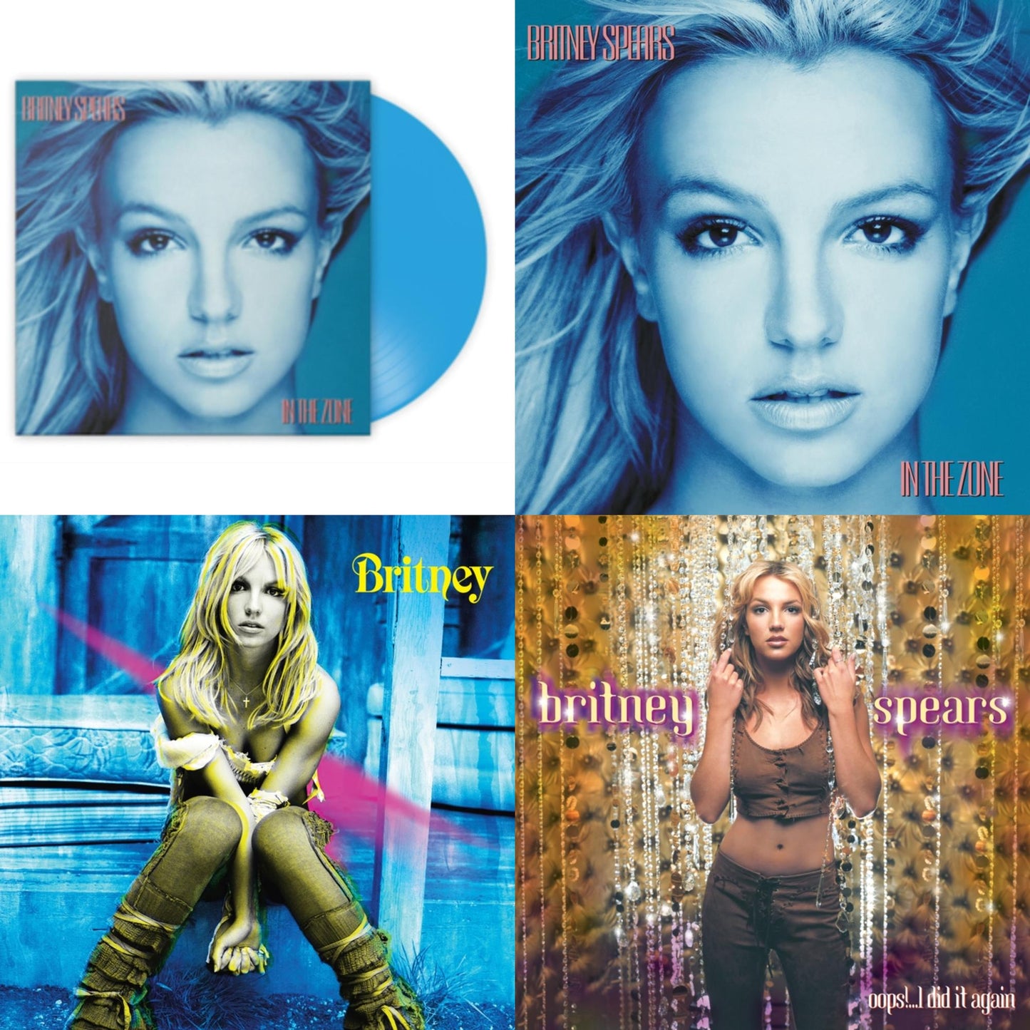 Britney Spears - Oops!... I Did It Again & Britney & In The Zone & In The Zone (Blue LP Vinyl/Import)