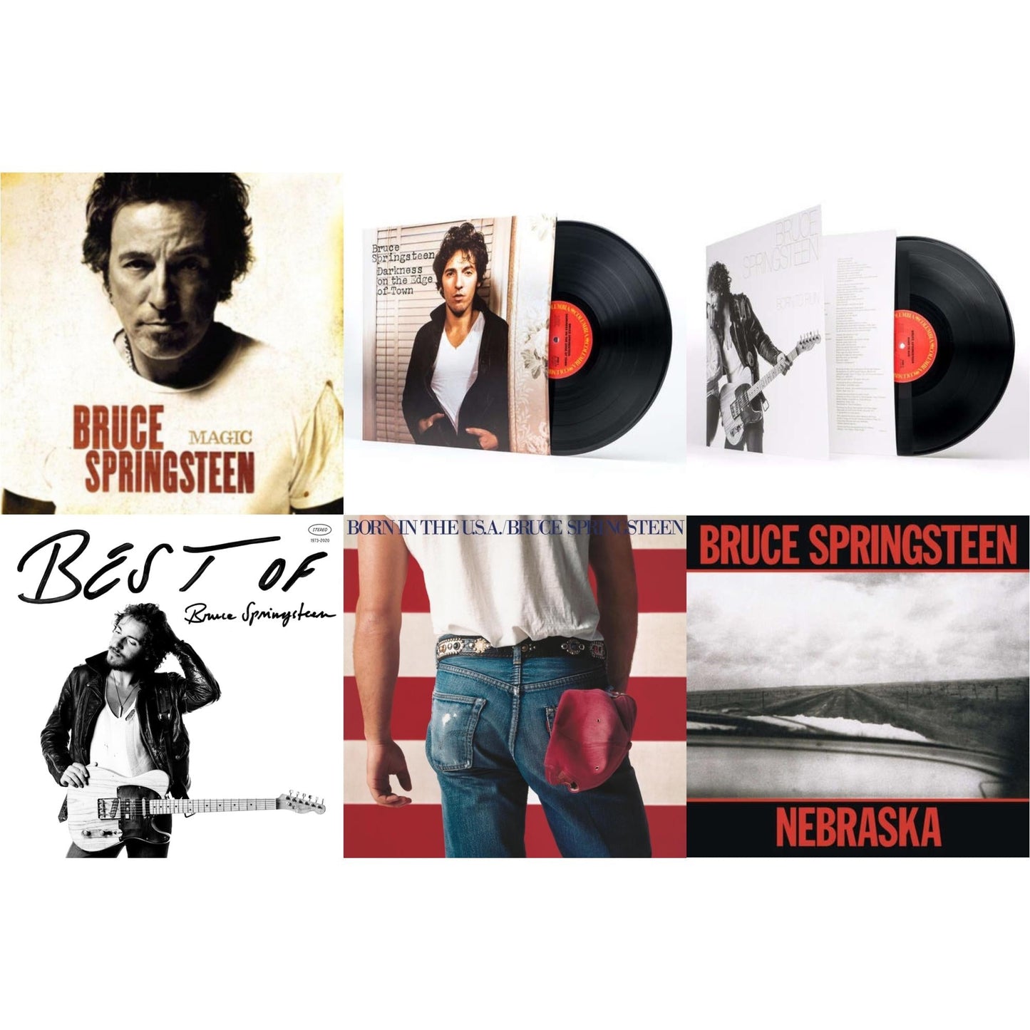 Bruce Springsteen - Best Of Bruce Springsteen (2LP) & Magic (180G) & Born To Run (180G/Gatefold) & Darkness On The Edge Of Town (180G) & Nebraska (180G) & Born In The U.S.A. (180G)