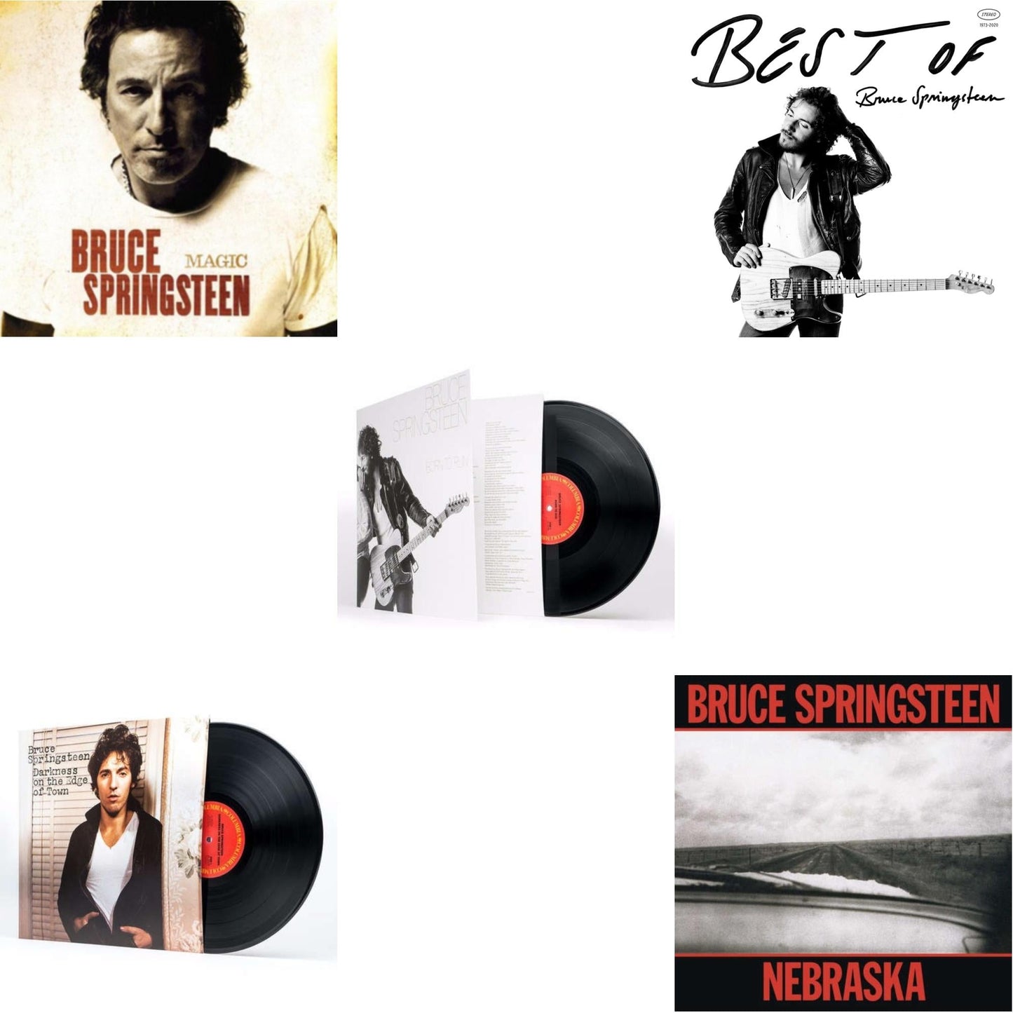 Bruce Springsteen - Best Of Bruce Springsteen (2LP) & Magic (180G) & Born To Run (180G/Gatefold) & Darkness On The Edge Of Town (180G) & Nebraska (180G)