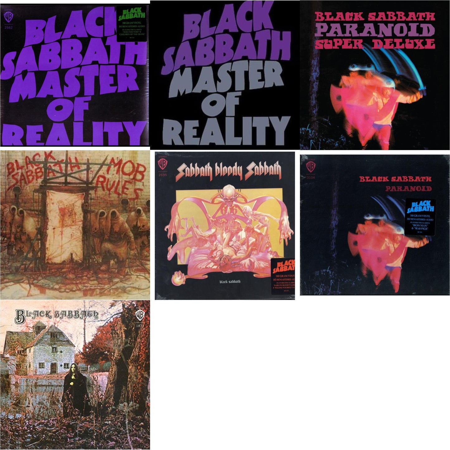 Black Sabbath - Sabbath Bloody Sabbath (180G) & Black Sabbath (180G) & Paranoid (180G) & Master Of Reality (180G) & Master Of Reality & Paranoid (Deluxe Edition) & Mob Rules (Deluxe/2LP)