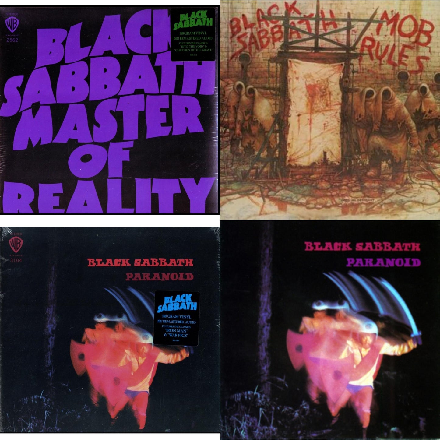 Black Sabbath - Paranoid (180G) & Master Of Reality (180G) & Paranoid & Mob Rules (Deluxe/2LP)