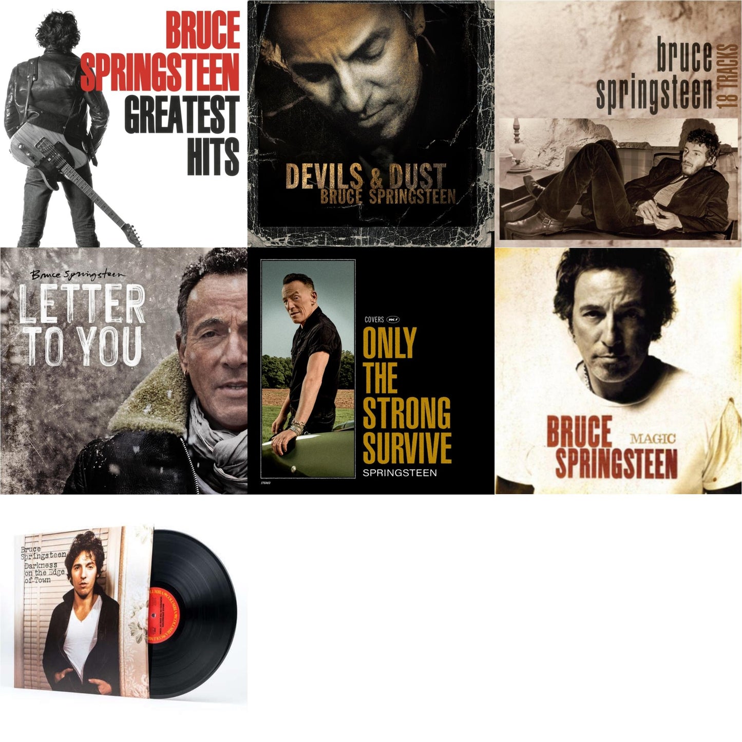 Bruce Springsteen - Greatest Hits (2 LP/150G Vinyl/Dl Code) & Devils & Dust & 18 Tracks & Letter To You (2LP/140G) & Only The Strong Survive (2LP/140G/D-Side Etching) & Magic (180G) & Darkness On The Edge Of Town (180G)