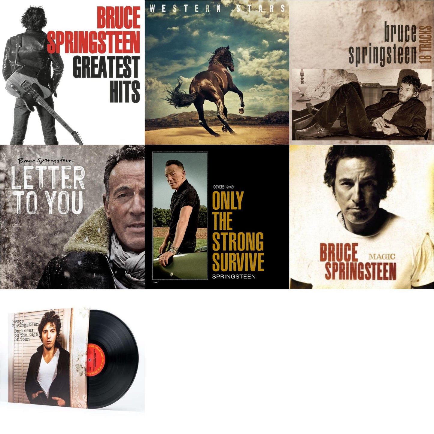 Bruce Springsteen - Greatest Hits (2 LP/150G Vinyl/Dl Code) & Western Stars (2LP/150G) & 18 Tracks & Letter To You (2LP/140G) & Only The Strong Survive (2LP/140G/D-Side Etching) & Magic (180G) & Darkness On The Edge Of Town (180G)