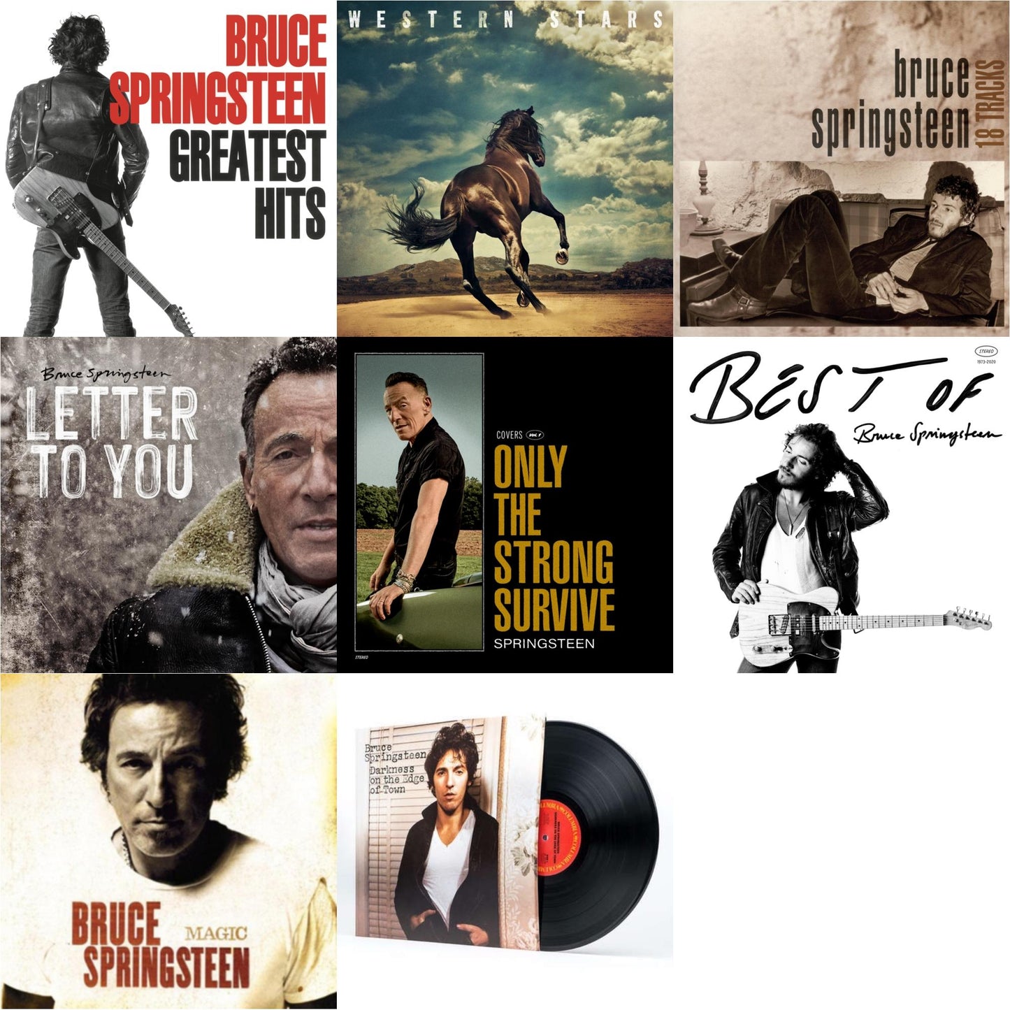 Bruce Springsteen - Greatest Hits (2 LP/150G Vinyl/Dl Code) & Western Stars (2LP/150G) & 18 Tracks & Letter To You (2LP/140G) & Only The Strong Survive (2LP/140G/D-Side Etching) & Best Of Bruce Springsteen (2LP) & Magic (180G) & Darkness On The Edge