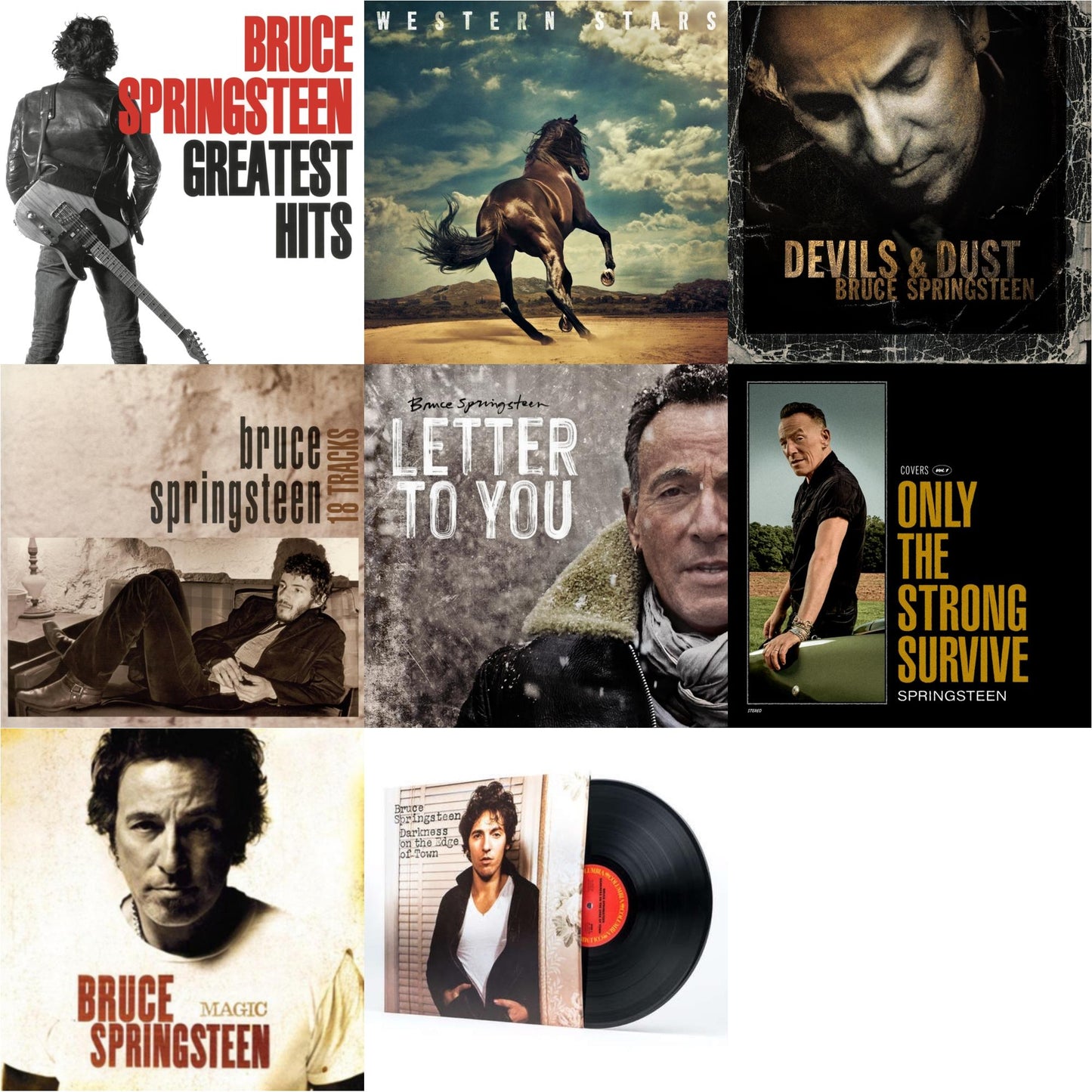 Bruce Springsteen - Greatest Hits (2 LP/150G Vinyl/Dl Code) & Western Stars (2LP/150G) & Devils & Dust & 18 Tracks & Letter To You (2LP/140G) & Only The Strong Survive (2LP/140G/D-Side Etching) & Magic (180G) & Darkness On The Edge Of Town (180G)