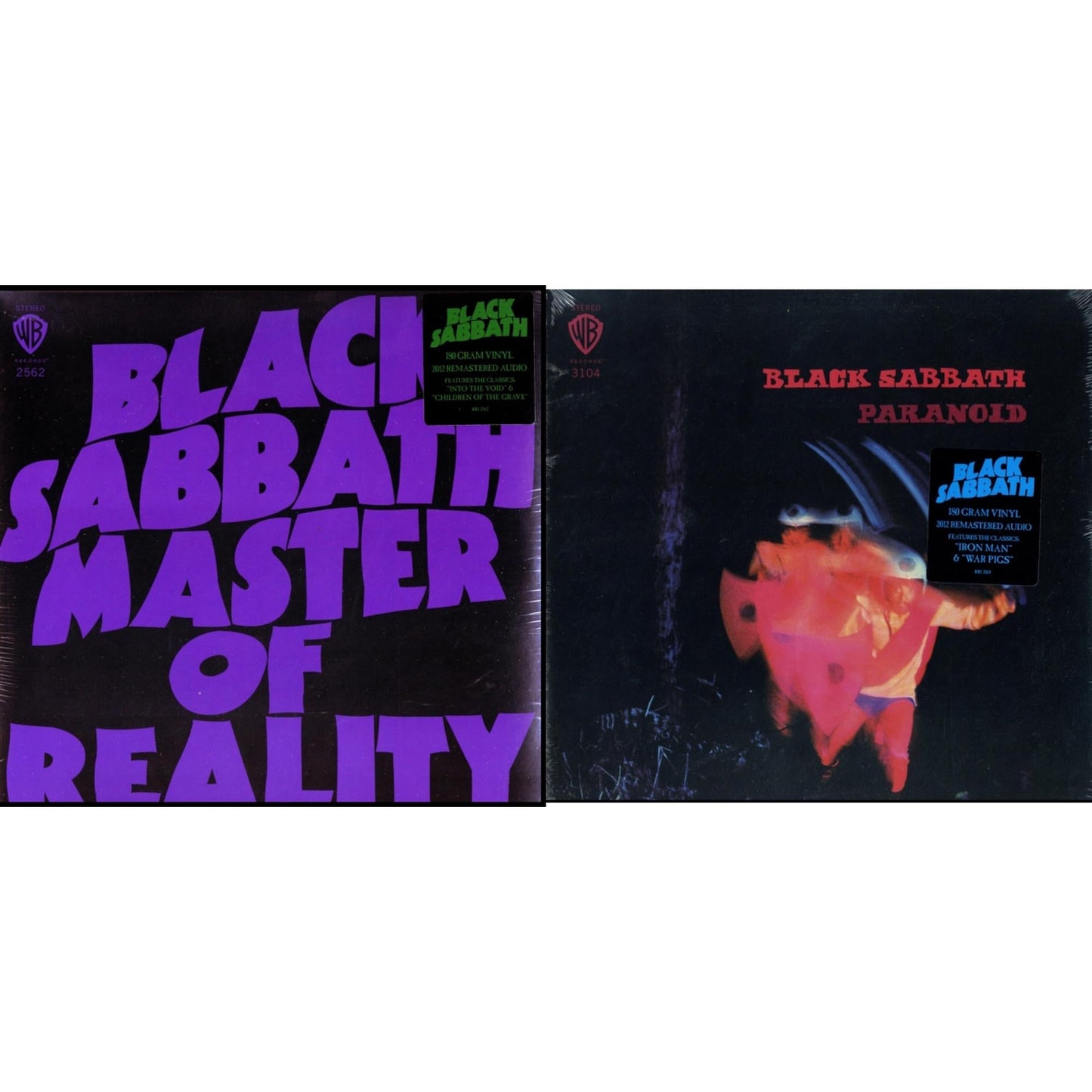 Black Sabbath - Paranoid (180G) & Master Of Reality (180G) - LP Vinyl Bundle