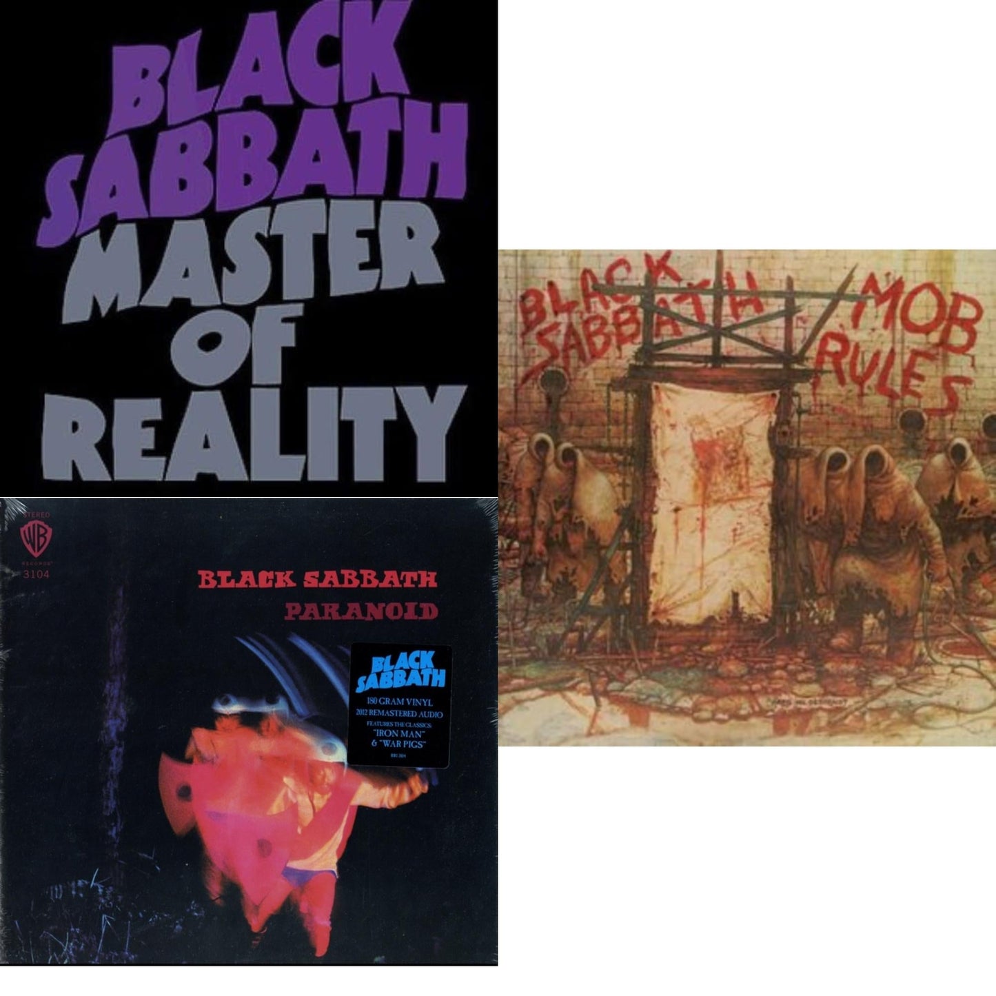 Black Sabbath - Paranoid (180G) & Master Of Reality & Mob Rules (Deluxe/2LP)
