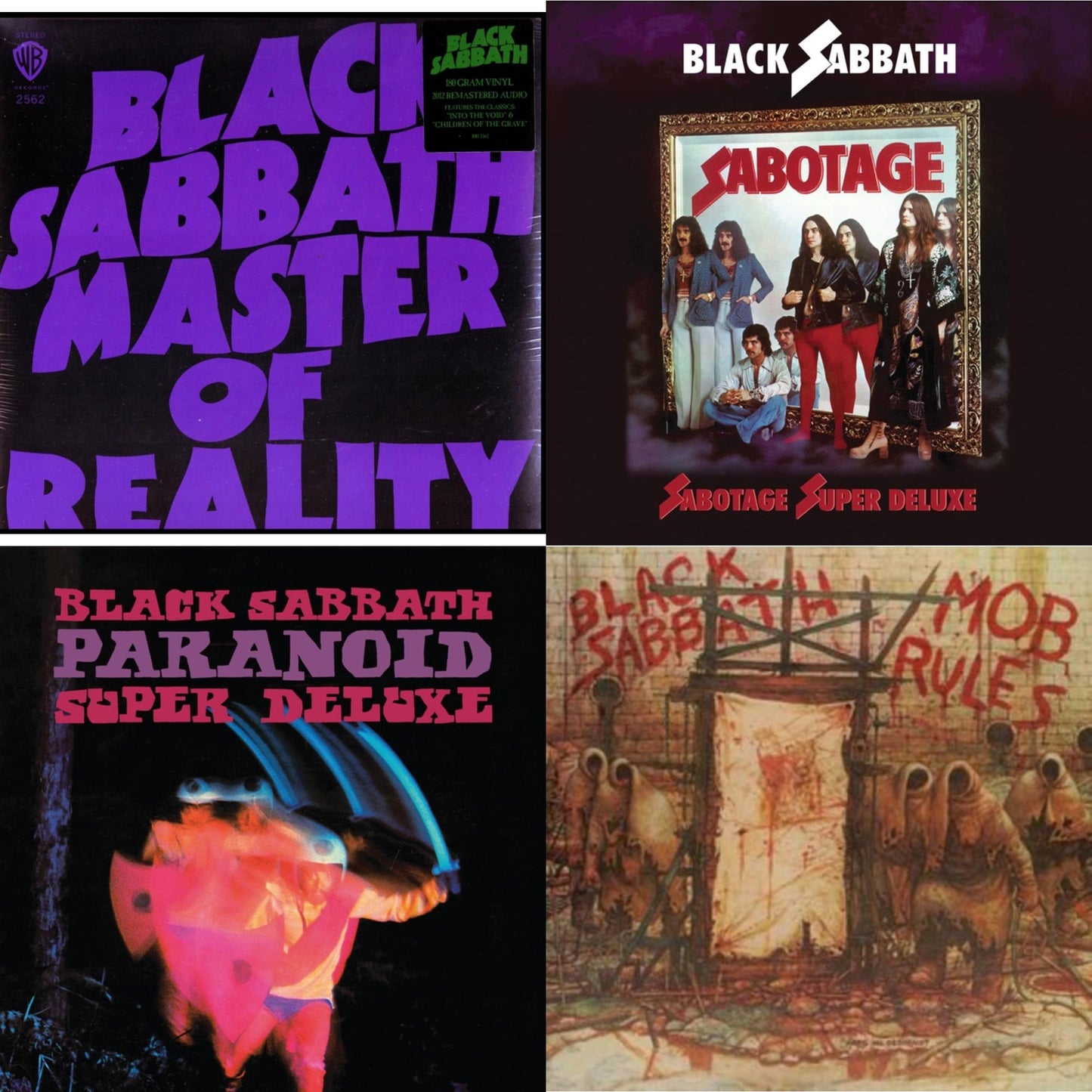 Black Sabbath - Master Of Reality (180G) & Sabotage (Super Deluxe Edition/4LP/7Inch) & Paranoid (Deluxe Edition) & Mob Rules (Deluxe/2LP)