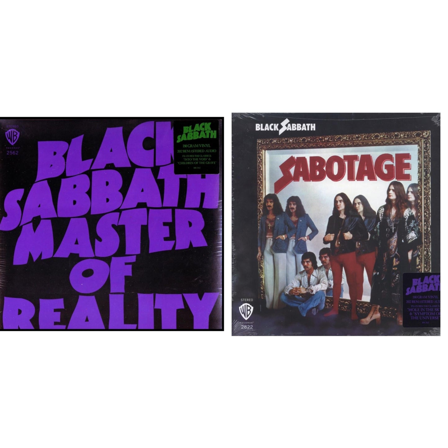 Black Sabbath - Sabotage (180G) & Master Of Reality (180G) - LP Vinyl Bundle