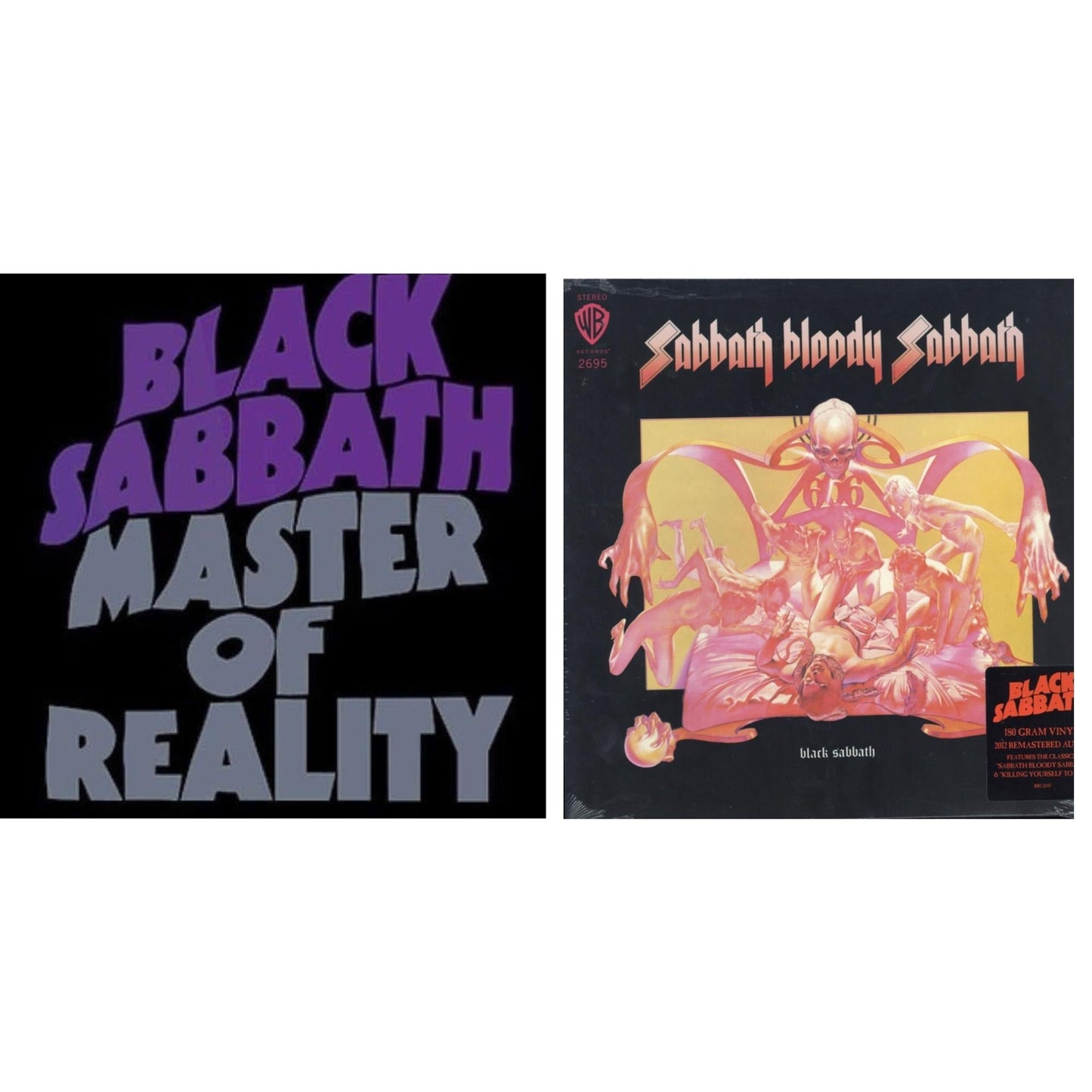 Black Sabbath - Sabbath Bloody Sabbath (180G) & Master Of Reality - LP Vinyl Bundle
