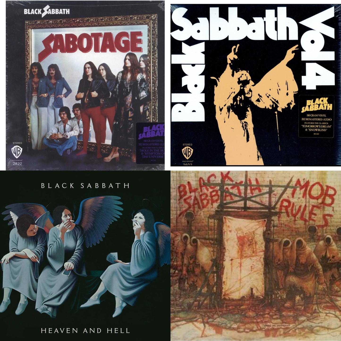 Black Sabbath - Sabotage (180G) & Vol. 4 (180G) & Heaven & Hell (Deluxe/2LP) & Mob Rules (Deluxe/2LP)
