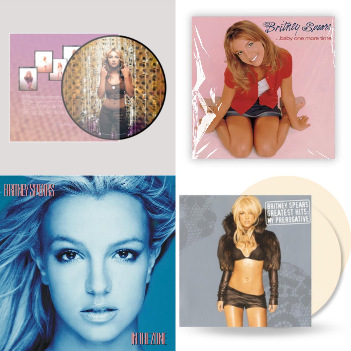 Britney Spears - Oops!... I Did It Again (20Th Anniversary Edition Picture LP Vinyl) & Baby One More Time & In The Zone & Greatest Hits: My Prerogative (2LP/Cream Vinyl/Import)