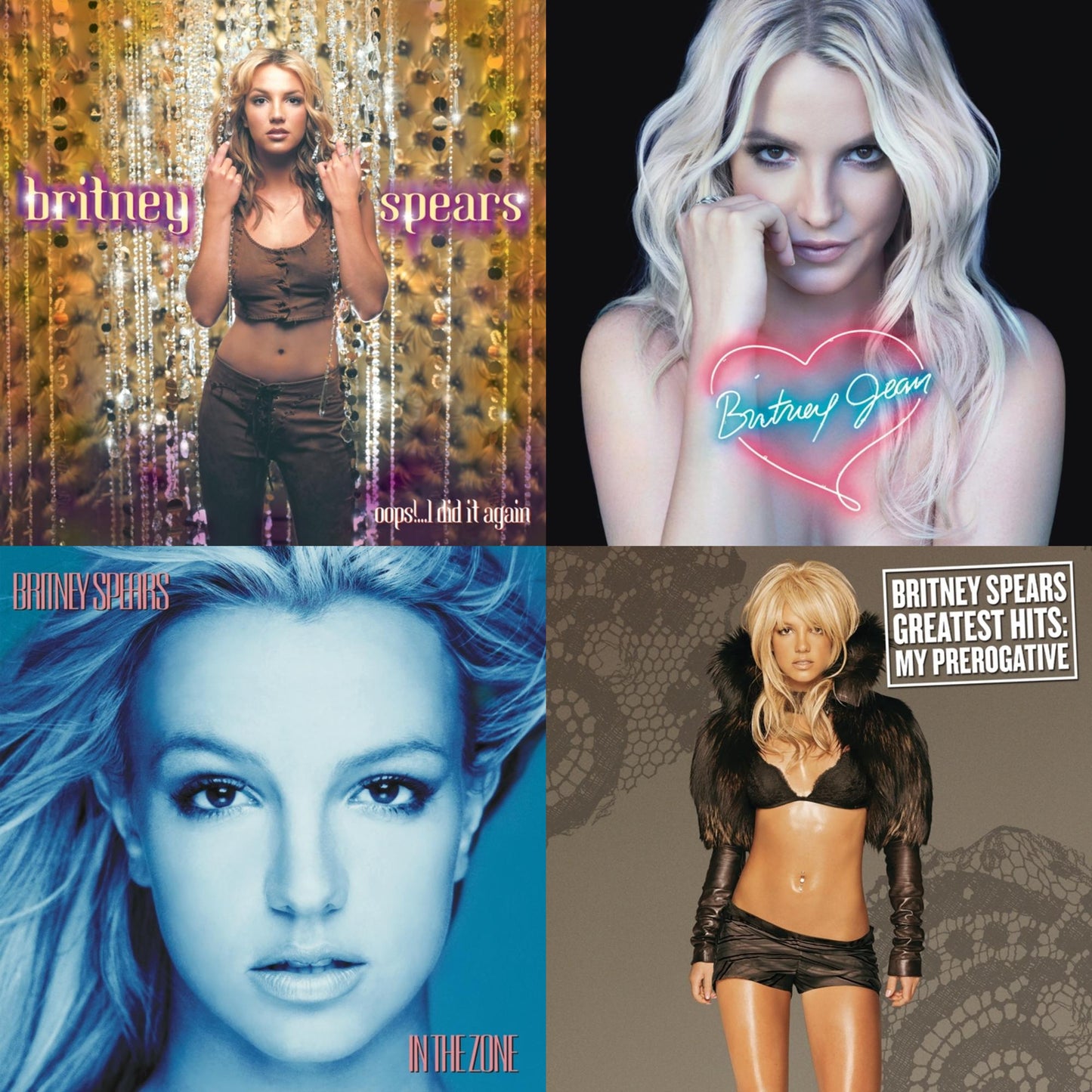 Britney Spears - Oops!... I Did It Again & In The Zone & Britney Jean & Greatest Hits : My Prerogative (2LP)