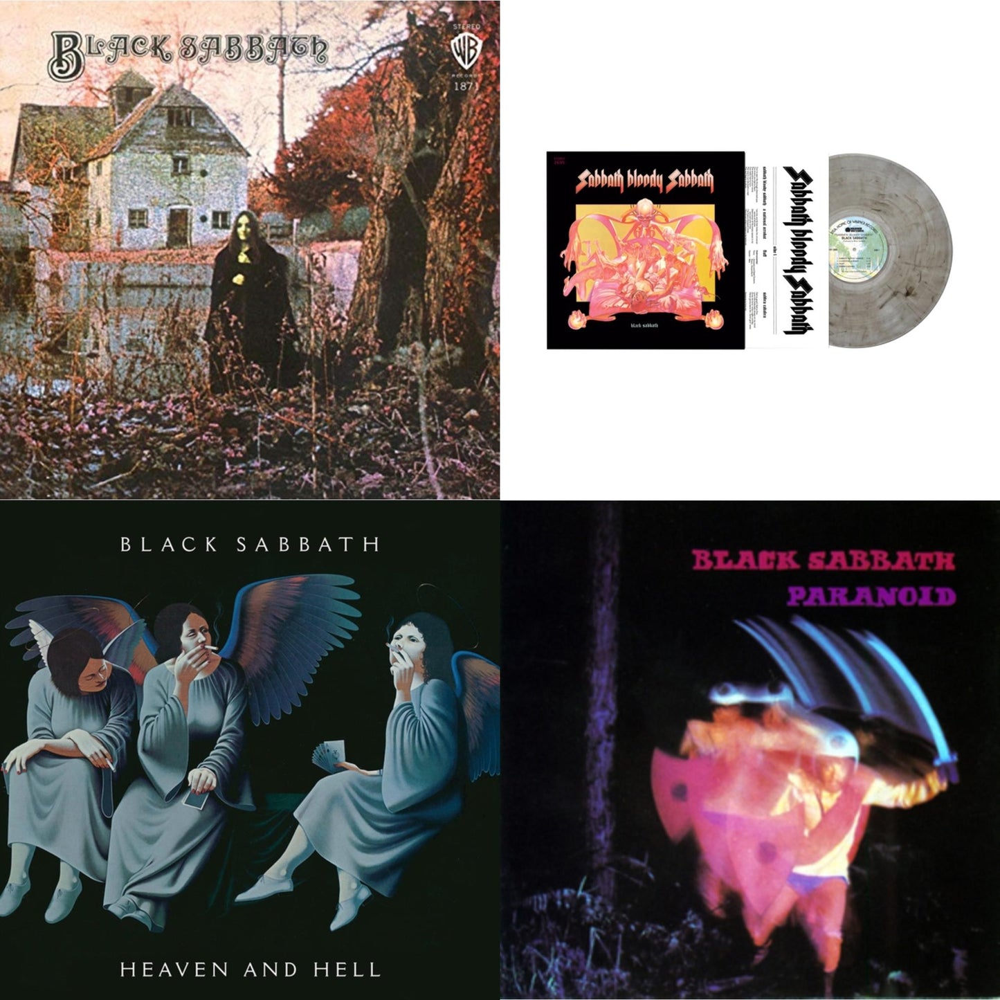 Black Sabbath - Black Sabbath (180G) & Sabbath Bloody Sabbath (Smoky LP Vinyl) (Syeor) & Heaven & Hell (Deluxe/2LP) & Paranoid