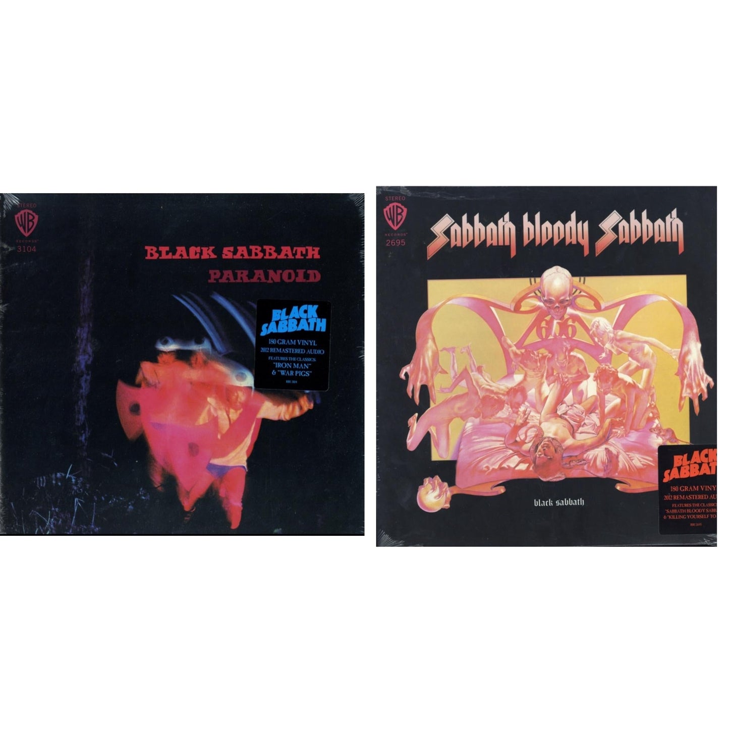 Black Sabbath - Sabbath Bloody Sabbath (180G) & Paranoid (180G) - LP Vinyl Bundle