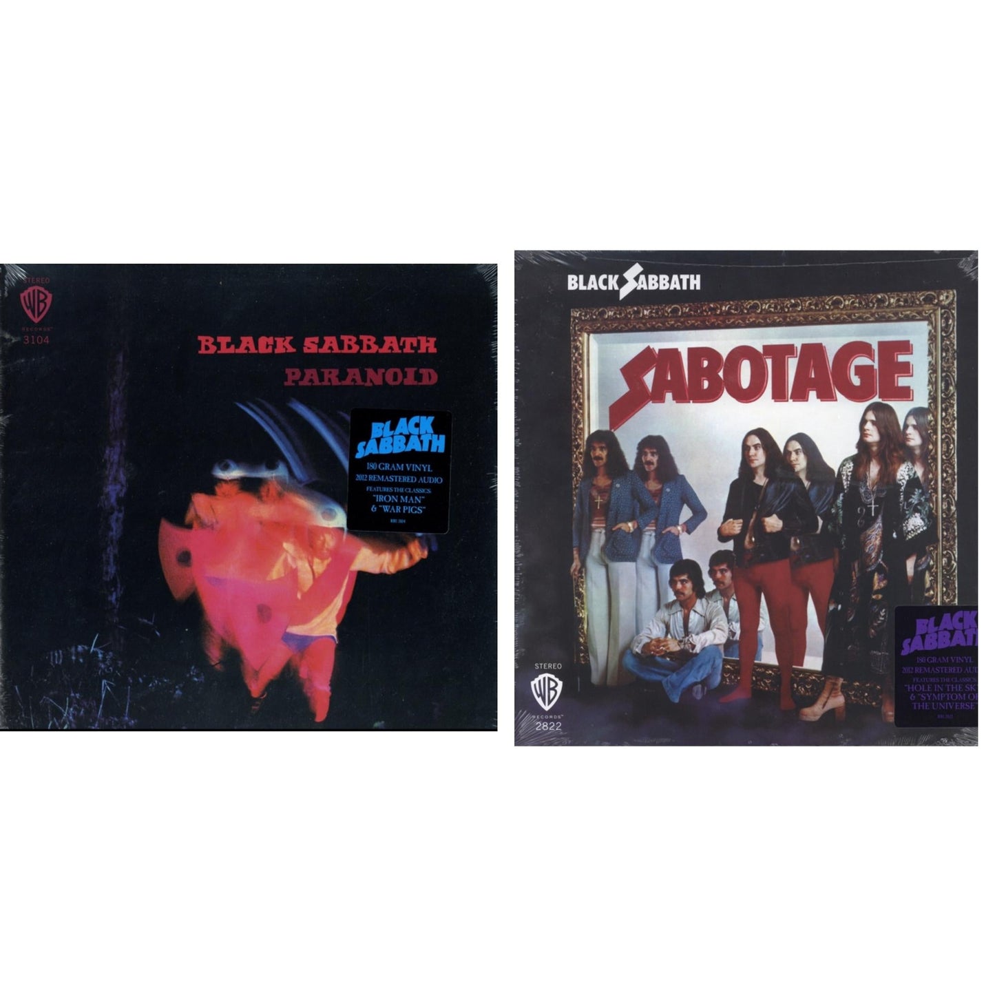 Black Sabbath - Sabotage (180G) & Paranoid (180G) - LP Vinyl Bundle