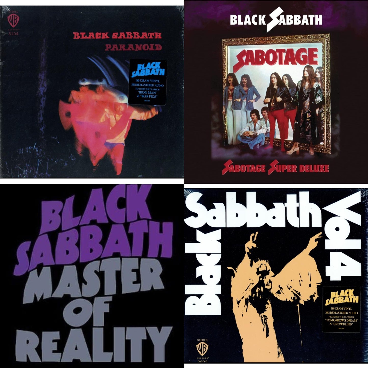 Black Sabbath - Vol. 4 (180G) & Paranoid (180G) & Master Of Reality & Sabotage (Super Deluxe Edition/4LP/7Inch)
