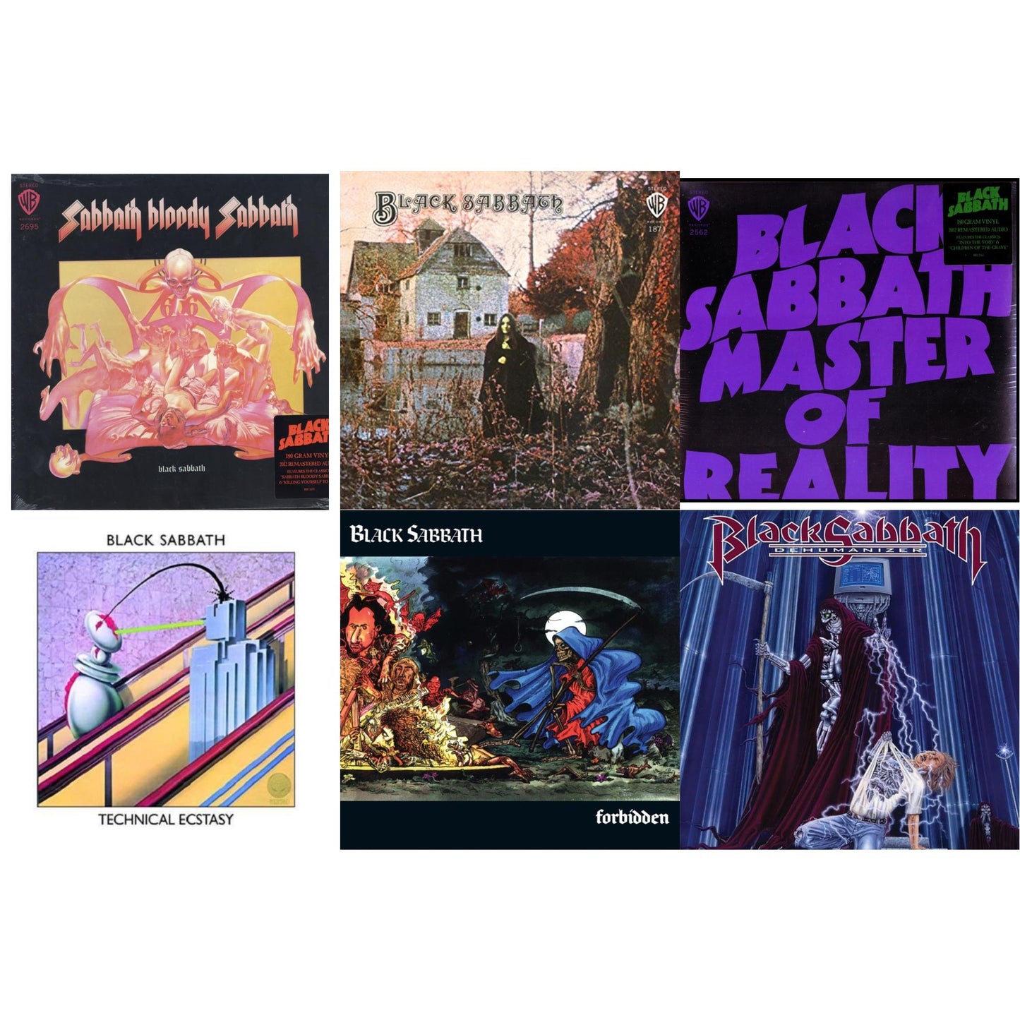 Black Sabbath - Sabbath Bloody Sabbath (180G) & Black Sabbath (180G) & Master Of Reality (180G) & Technical Ecstasy & Forbidden (2024 Tony Iommi Remix) & Dehumanizer (Deluxe Edition/2LP) (Rocktober)