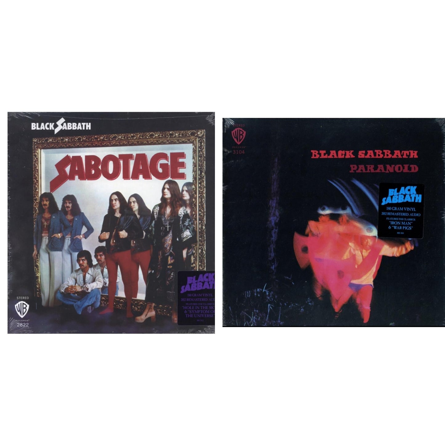 Black Sabbath - Sabotage (180G) & Paranoid (180G) - LP Vinyl Bundle