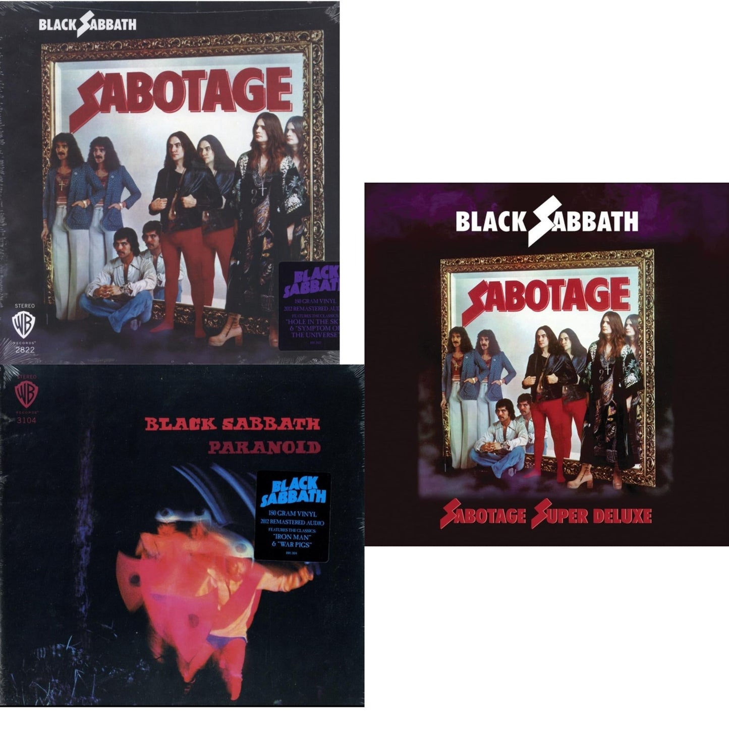 Black Sabbath - Sabotage (180G) & Paranoid (180G) & Sabotage (Super Deluxe Edition/4LP/7Inch)