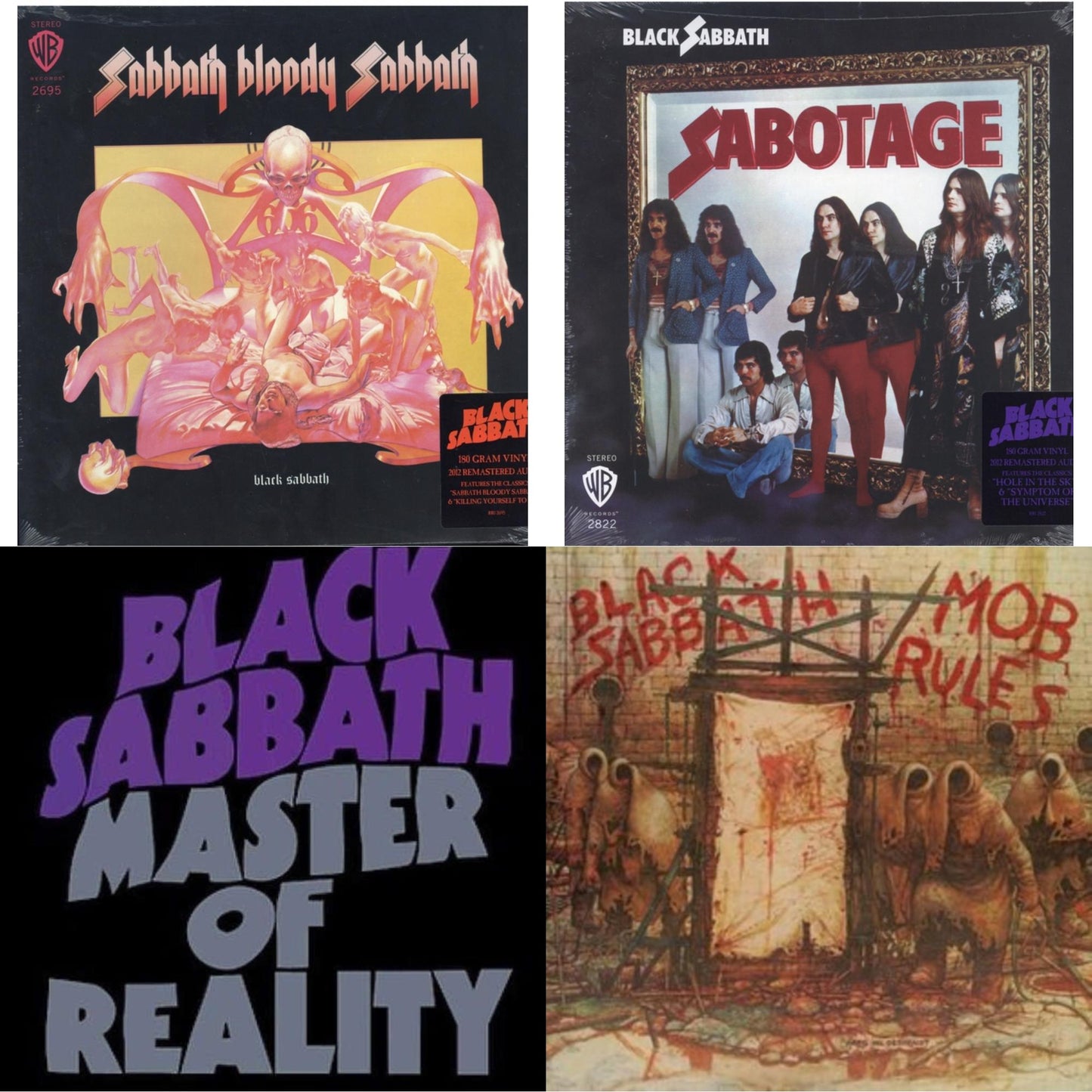 Black Sabbath - Sabotage (180G) & Sabbath Bloody Sabbath (180G) & Master Of Reality & Mob Rules (Deluxe/2LP)