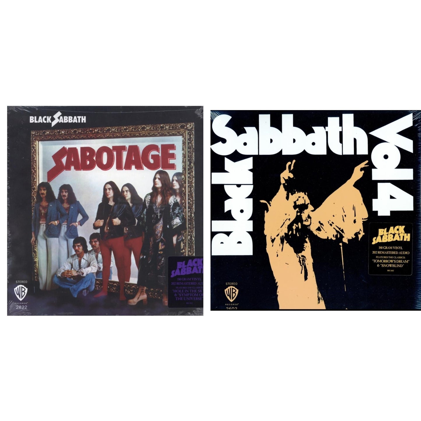 Black Sabbath - Sabotage (180G) & Vol. 4 (180G) - LP Vinyl Bundle