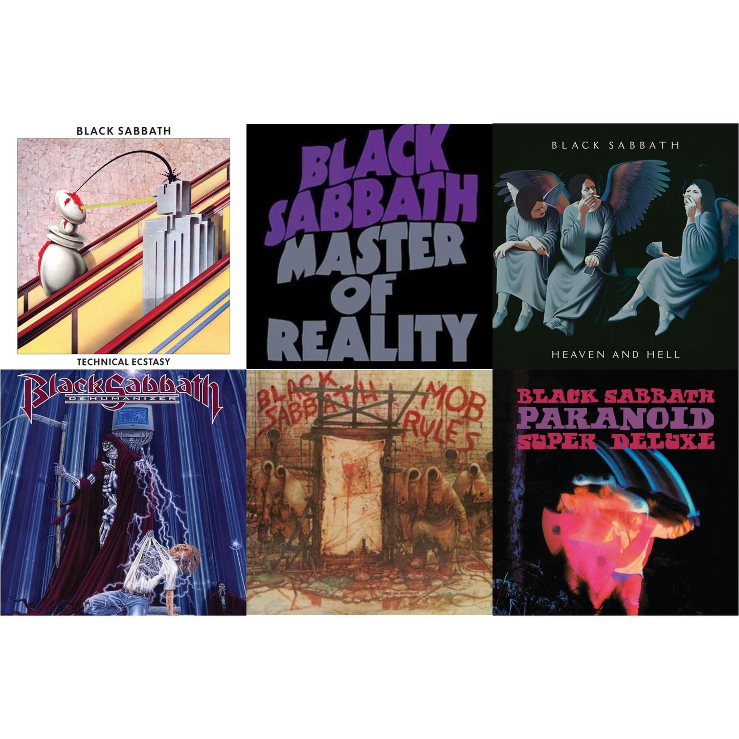 Black Sabbath - Master Of Reality & Technical Ecstasy (Super Deluxe Edition/5LP) & Paranoid (Deluxe Edition) & Heaven & Hell (Deluxe/2LP) & Mob Rules (Deluxe/2LP) & Dehumanizer (Deluxe Edition/2LP) (Rocktober)