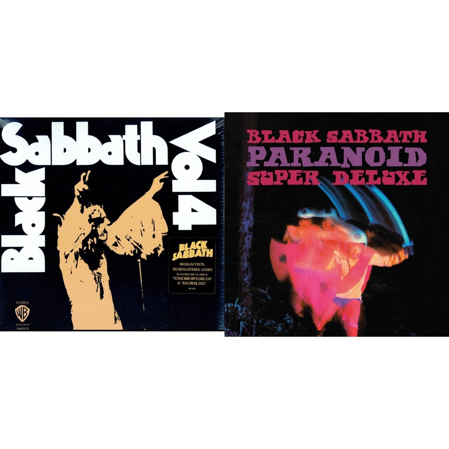 Black Sabbath - Vol. 4 (180G) & Paranoid (Deluxe Edition) - LP Vinyl Bundle