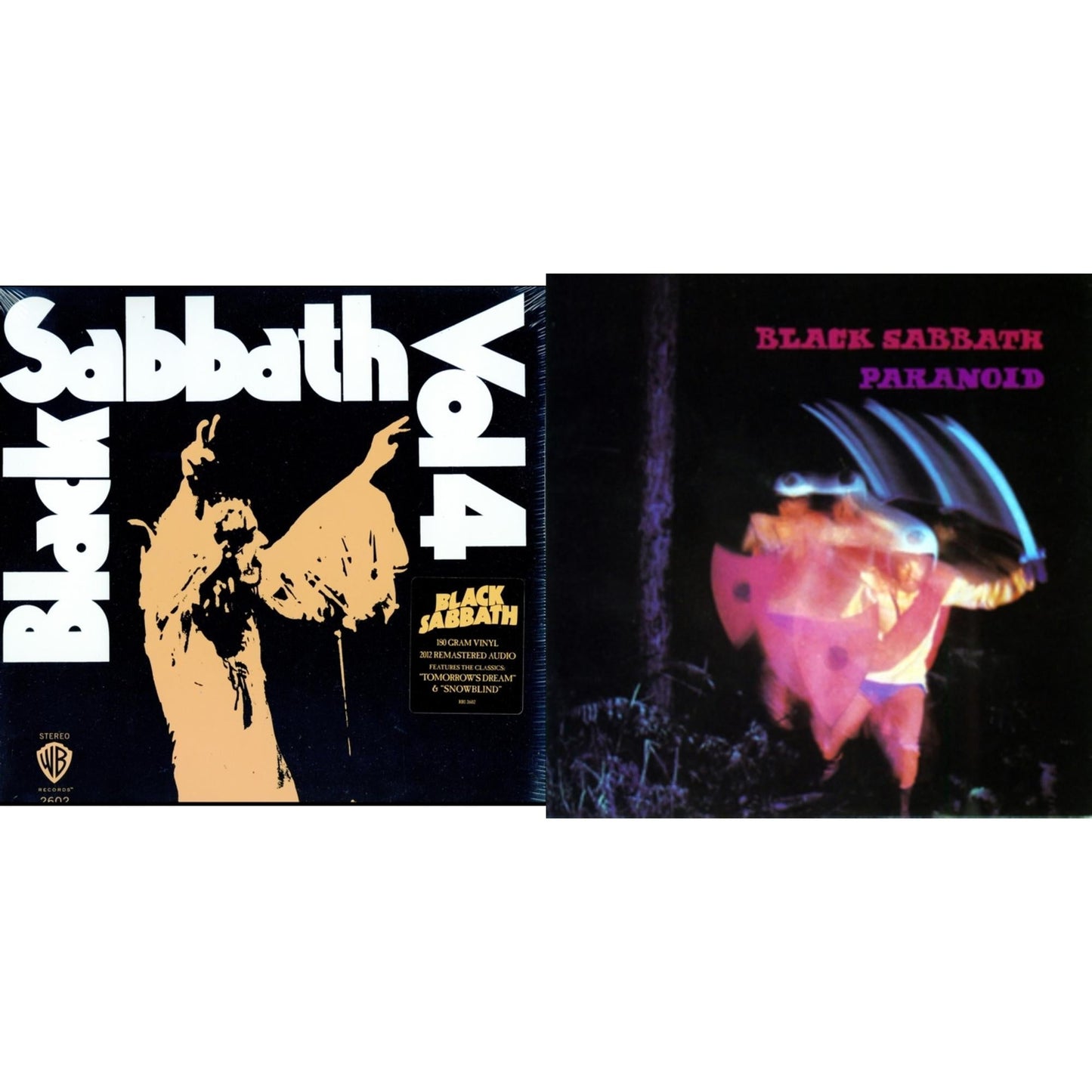 Black Sabbath - Vol. 4 (180G) & Paranoid - LP Vinyl Bundle