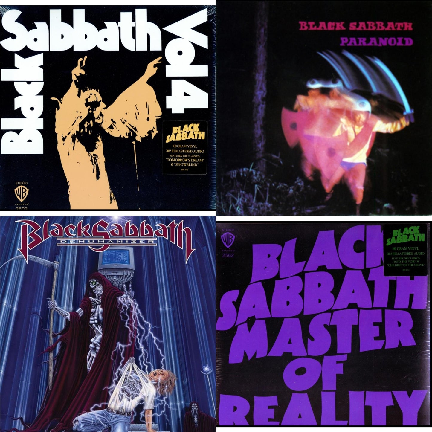 Black Sabbath - Vol. 4 (180G) & Master Of Reality (180G) & Paranoid & Dehumanizer (Deluxe Edition/2LP) (Rocktober)