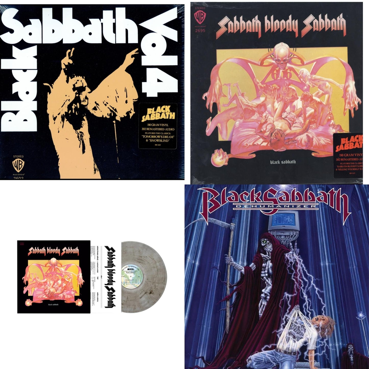 Black Sabbath - Vol. 4 (180G) & Sabbath Bloody Sabbath (180G) & Sabbath Bloody Sabbath (Smoky LP Vinyl) (Syeor) & Dehumanizer (Deluxe Edition/2LP) (Rocktober)