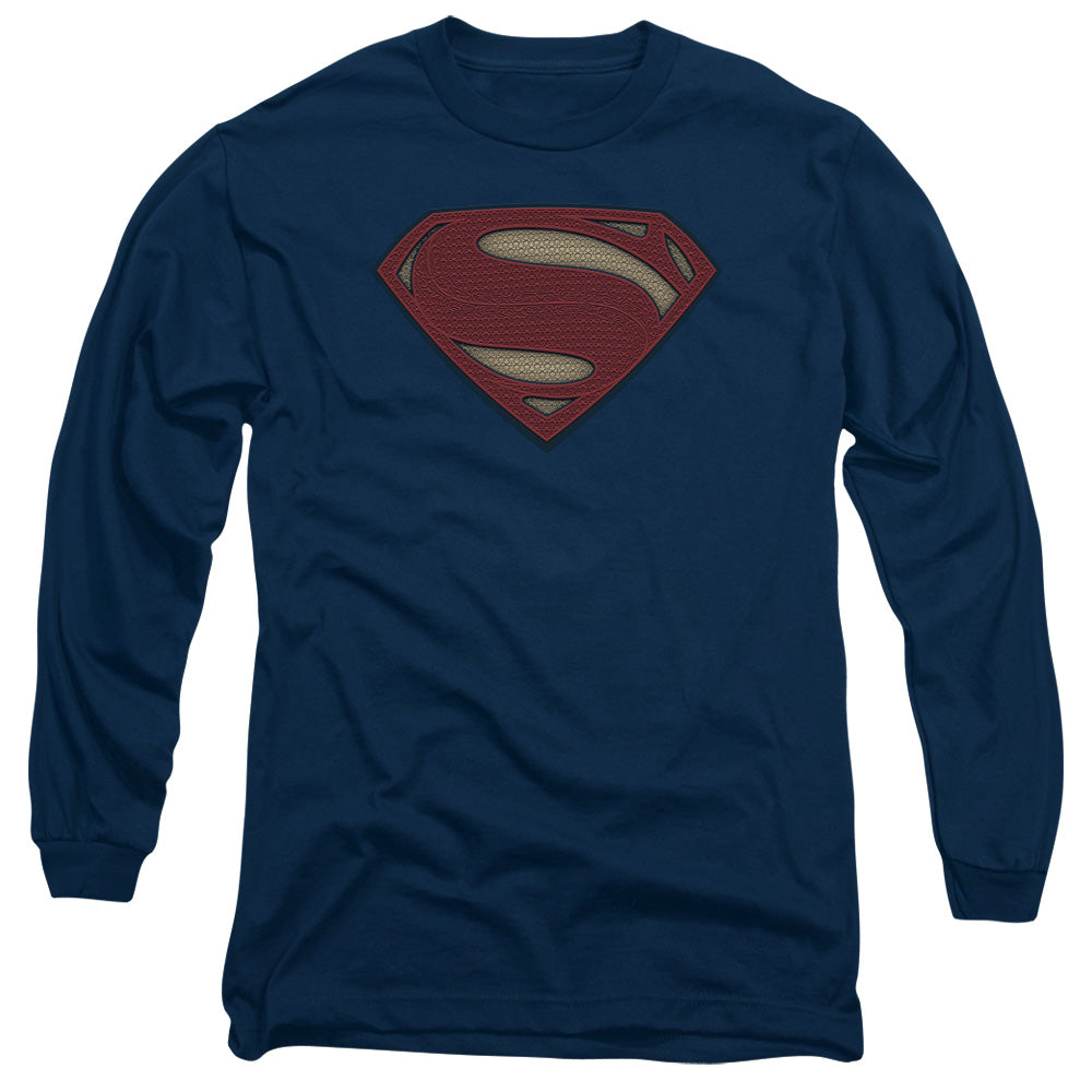 Batman V Superman Super Movie Logo Mens Long Sleeve Shirt Royal Officially Licensed
