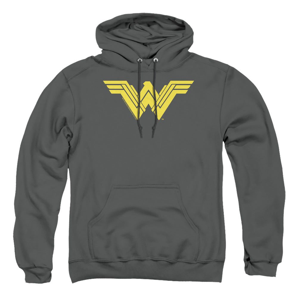 Batman V Superman Clean Line Logo Mens Hoodie Charcoal Officially Licensed