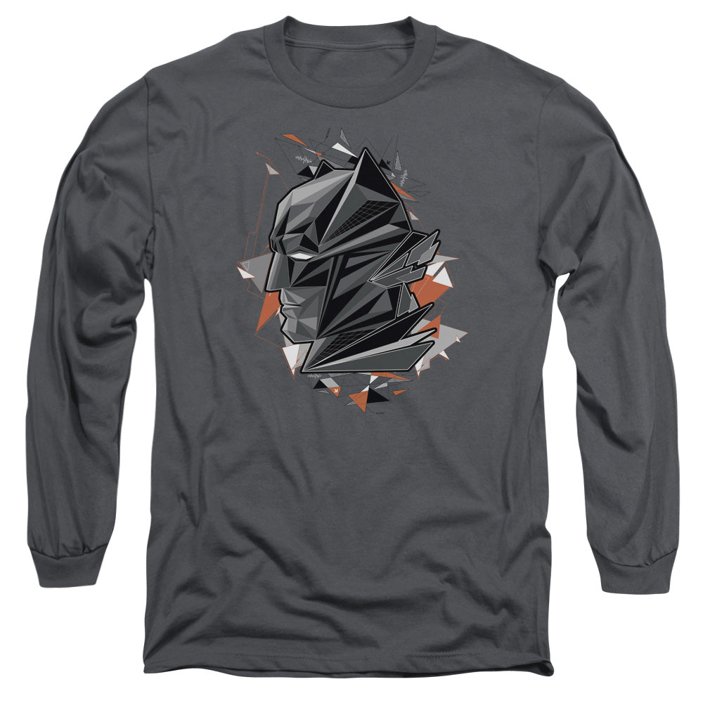Batman V Superman Bat Head Tech Mens Long Sleeve Shirt Charcoal Officially Licensed