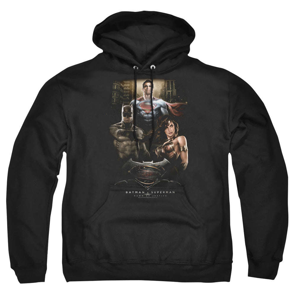 Batman V Superman Thre Three Mens Hoodie Black Officially Licensed
