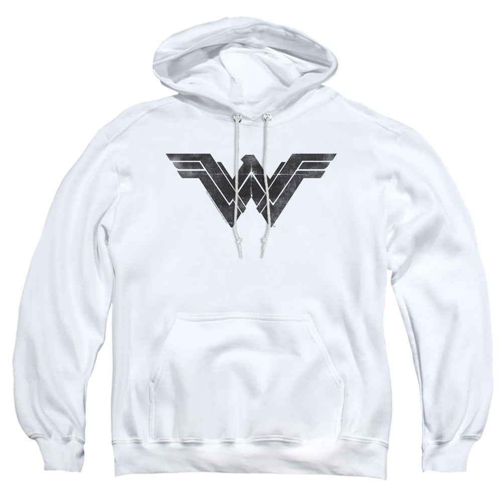 Batman V Superman Folded And Distressed Mens Hoodie White Officially Licensed