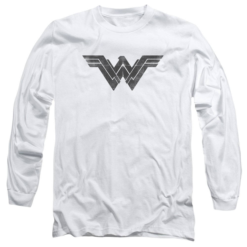 Batman V Superman Folded And Distressed Mens Long Sleeve Shirt White Officially Licensed