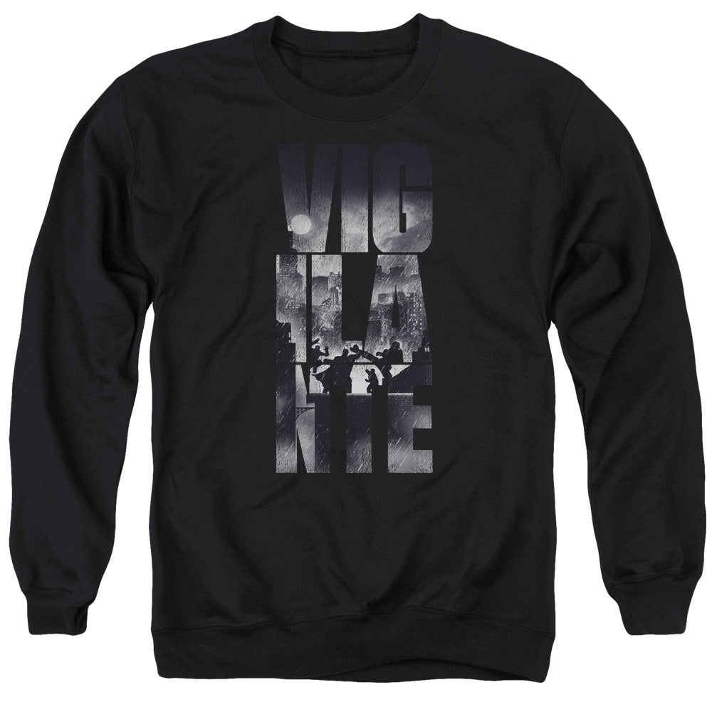 Batman V Superman Rainy Viglante Mens Crewneck Sweatshirt Black Officially Licensed