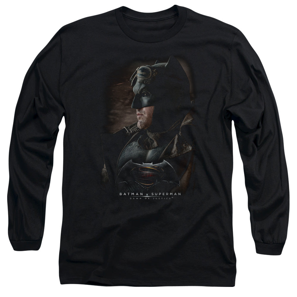 Batman V Superman Desert Gear Mens Long Sleeve Shirt Black Officially Licensed