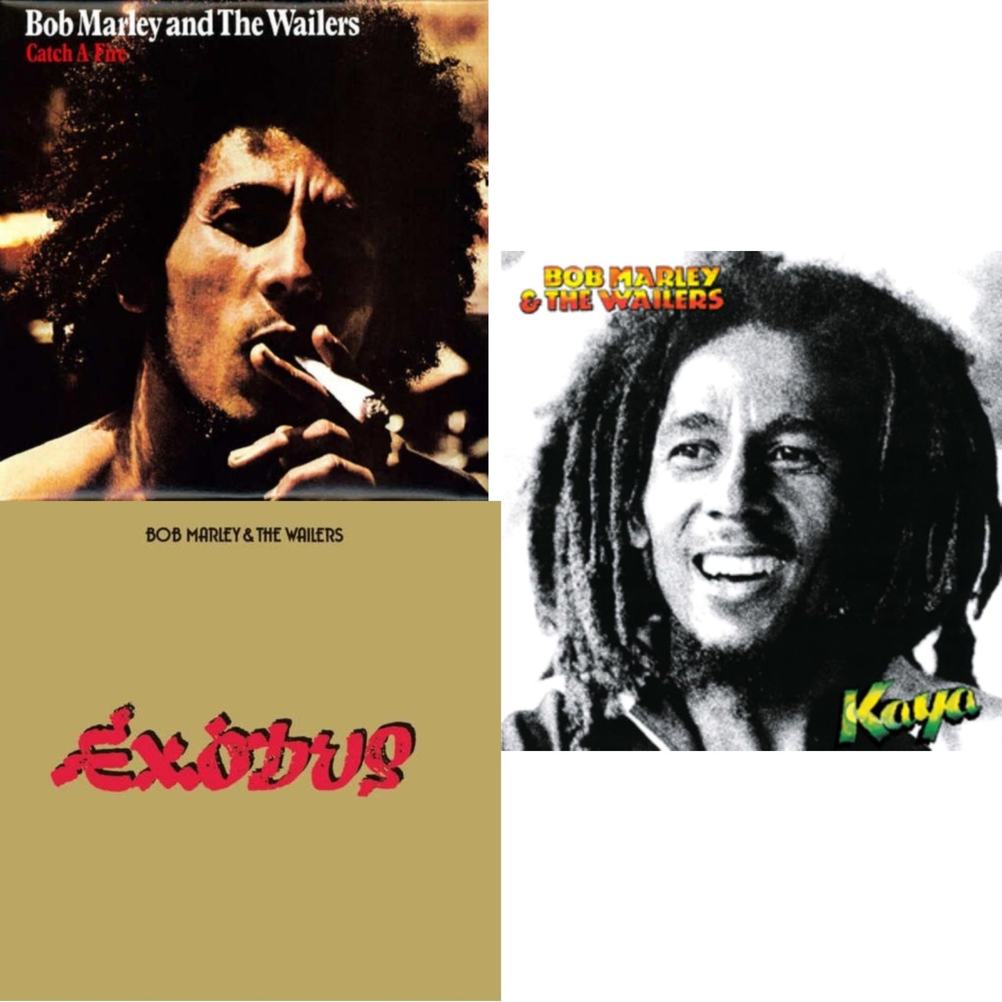 Bob & The Wailers Marley - Catch A Fire & Exodus & Kaya - LP Vinyl Bundle