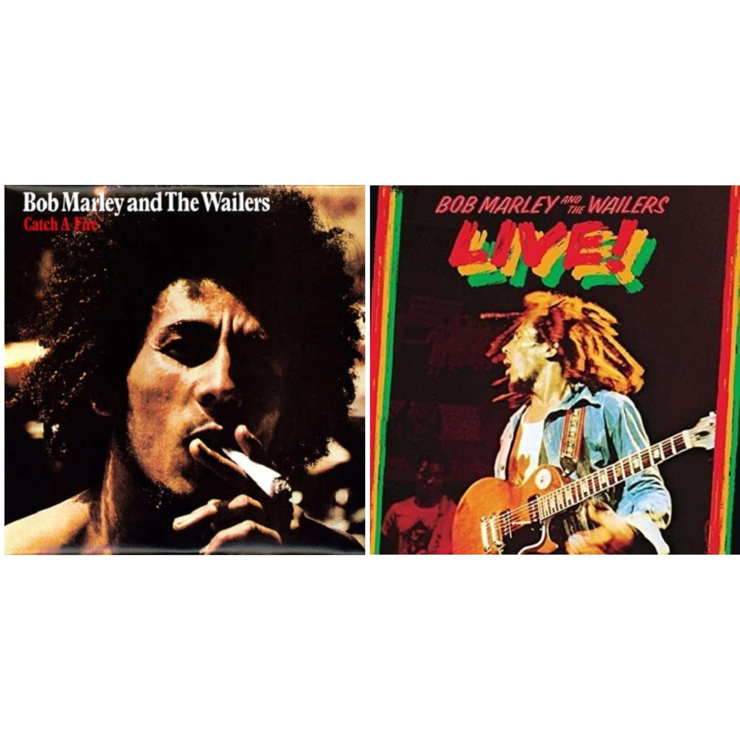 Bob & The Wailers Marley - Catch A Fire & Live (180G) - LP Vinyl Bundle