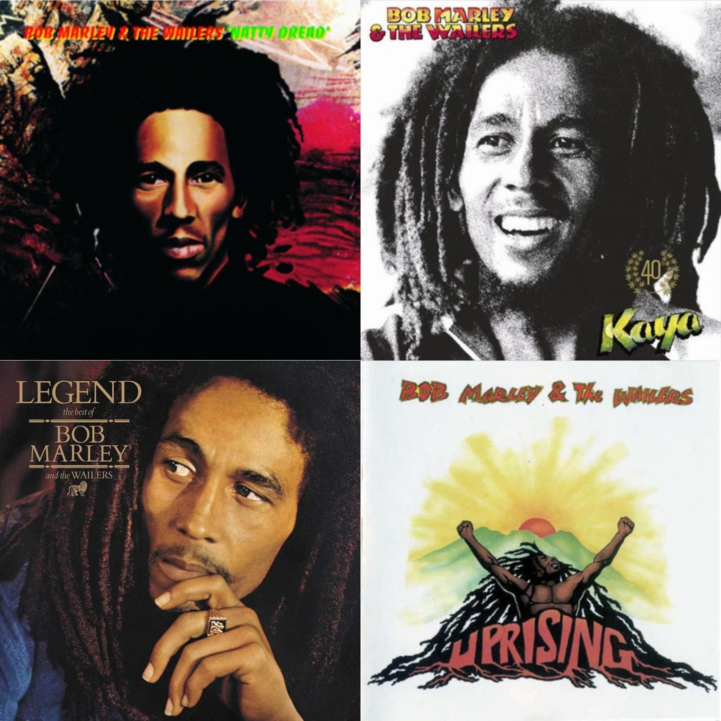 Bob & The Wailers Marley - Natty Dread (180G) & Kaya 40 (2 LP) & Legend - The Best Of Bob Marley & The Wailers (2LP) & Uprising